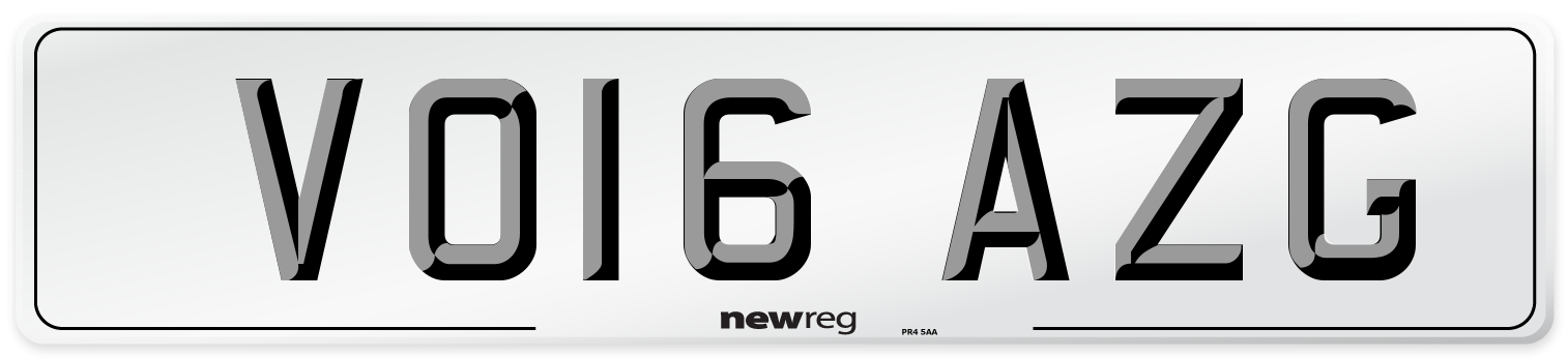 VO16 AZG Number Plate from New Reg
